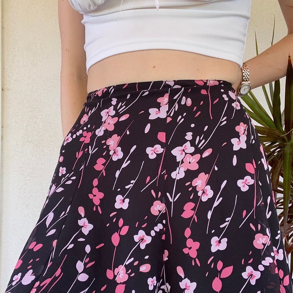 Floral Slip A-line skirt (crosslist on depop) - Picture 2 of 4